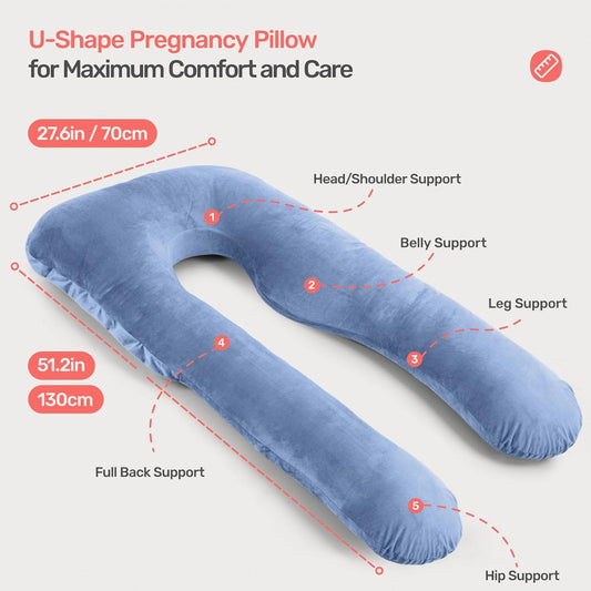 Pregnancy Pillow for Sleeping, U Shaped Full Body Pillow